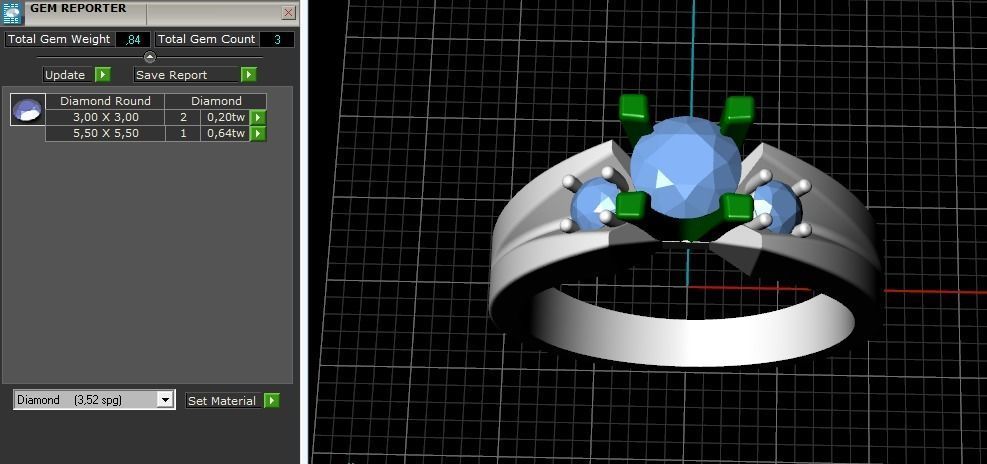 Engagement halo rings Model 3391 3D print model_9