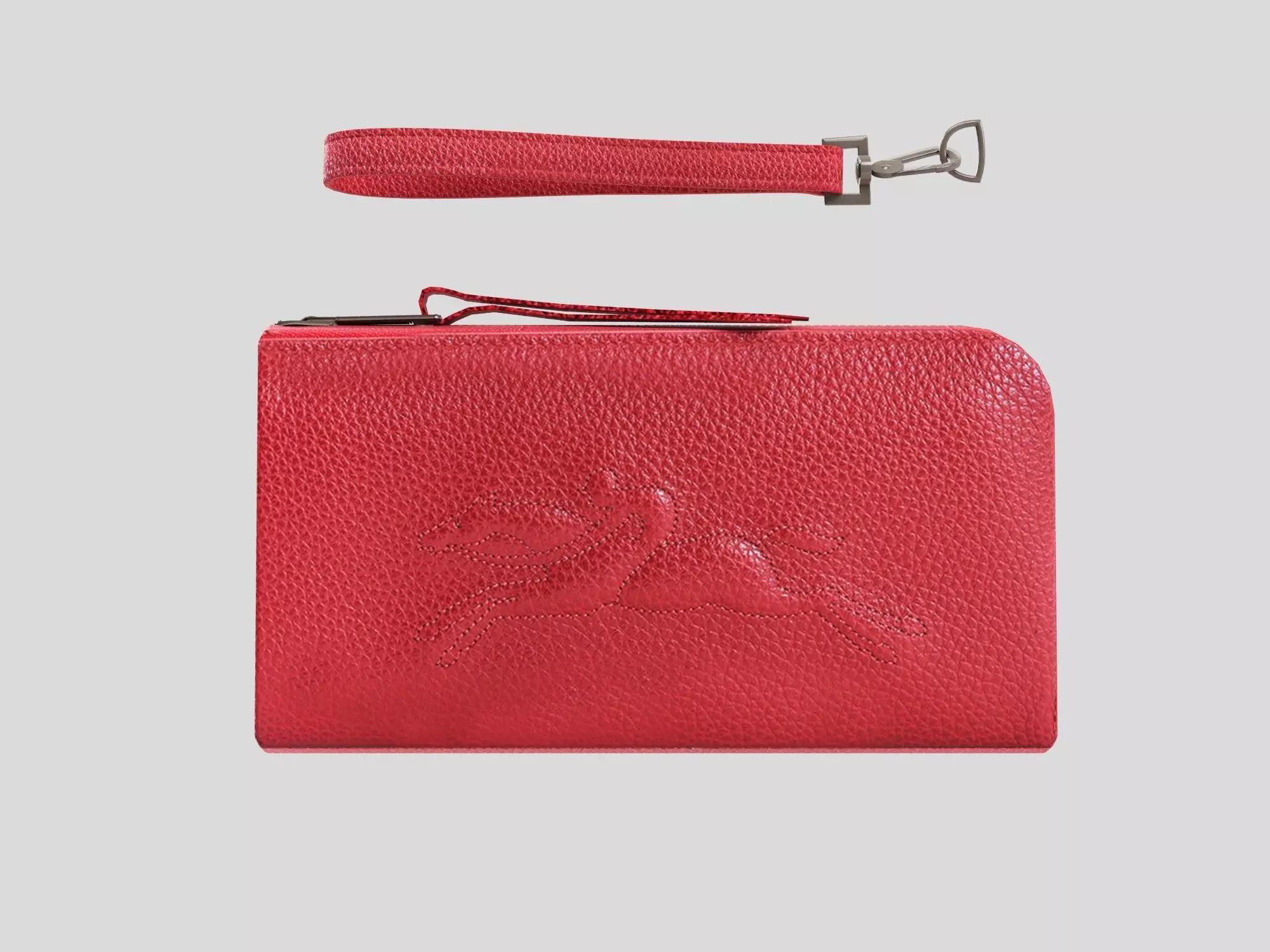 Wallet - Red leather 2 Longchamp low poly Low-poly 3D model_0