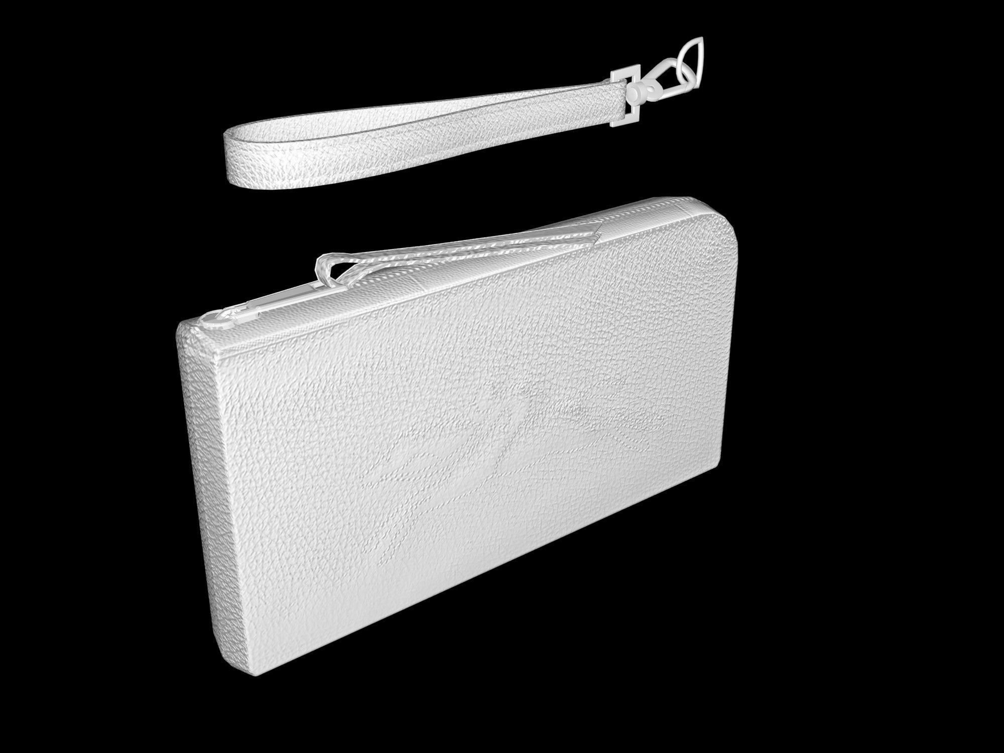 Wallet - Red leather 2 Longchamp low poly Low-poly 3D model_7