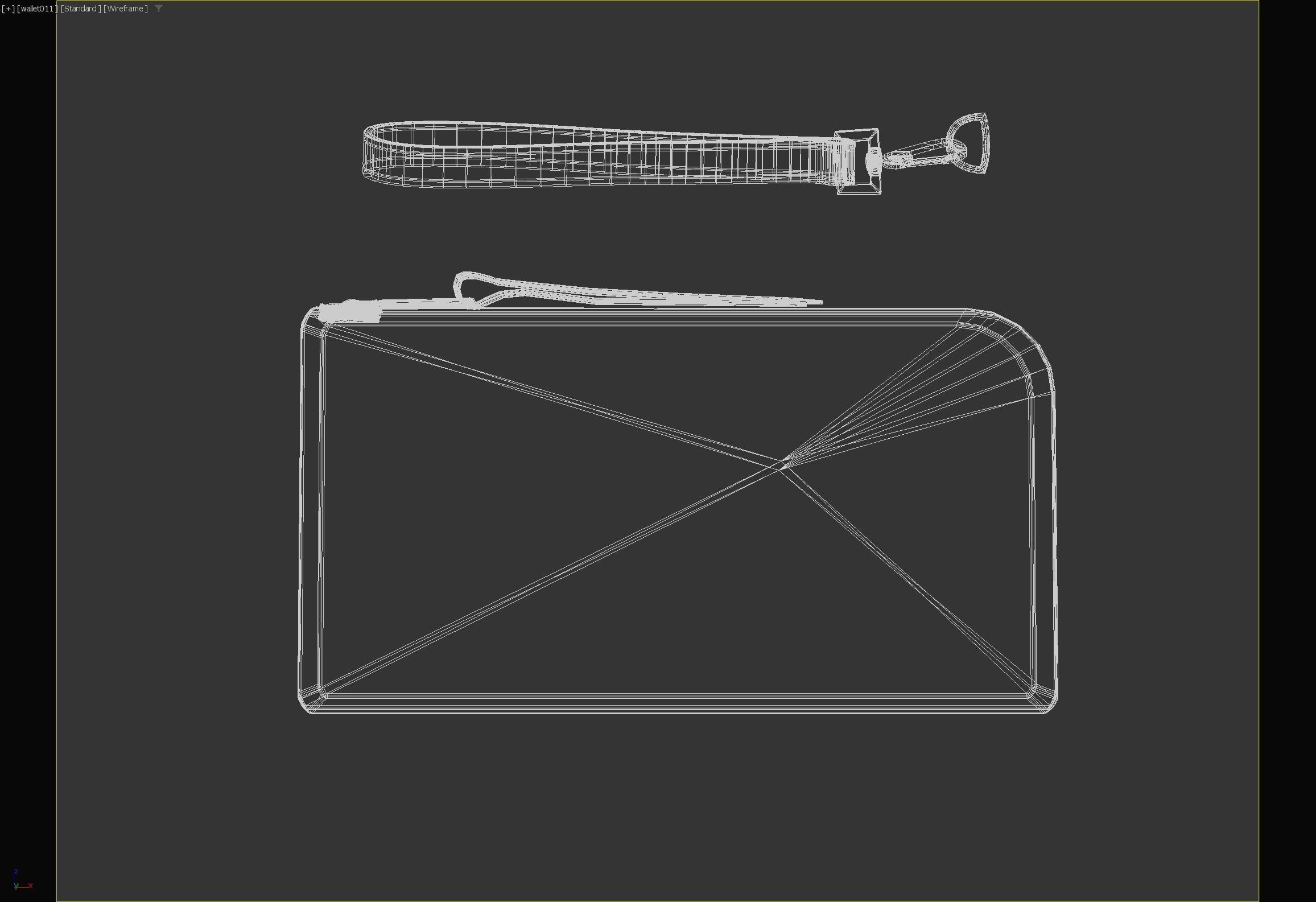 Wallet - Red leather 2 Longchamp low poly Low-poly 3D model_12