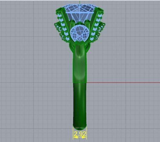 Engagement halo rings Model 3389 3D print model_7