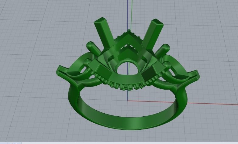 Engagement halo rings Model 3389 3D print model_2
