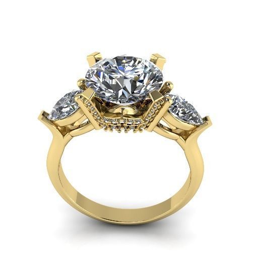 Engagement halo rings Model 3389 3D print model_1