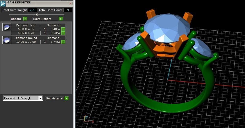 Engagement halo rings Model 3388 3D print model_9