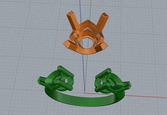 Engagement halo rings Model 3388 3D print model_2