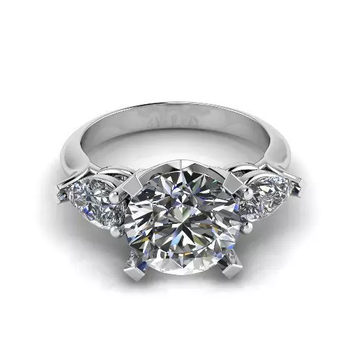 Engagement halo rings Model 3388 3D print model_0