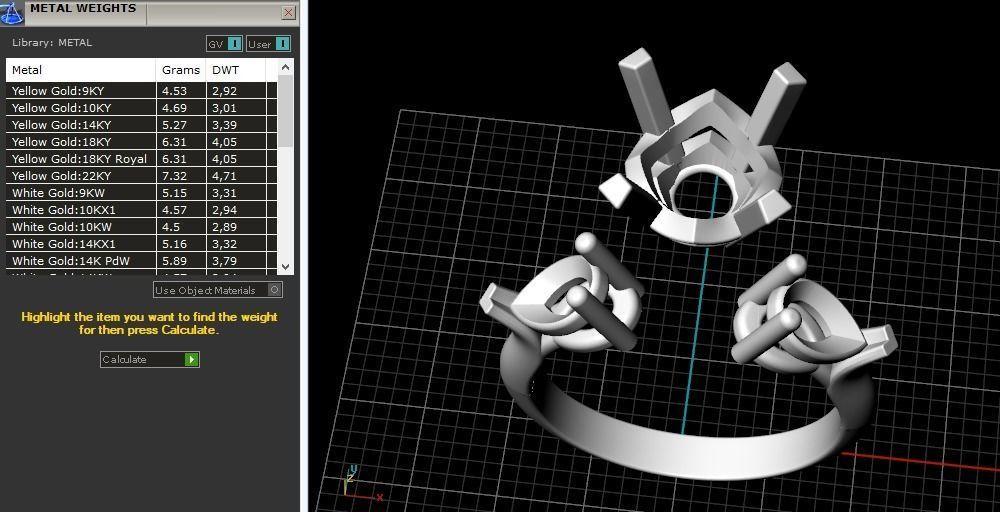 Engagement halo rings Model 3388 3D print model_8