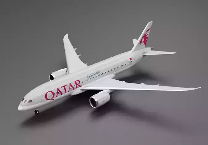 Boeing 787-8 Qatar Livery 3D model
