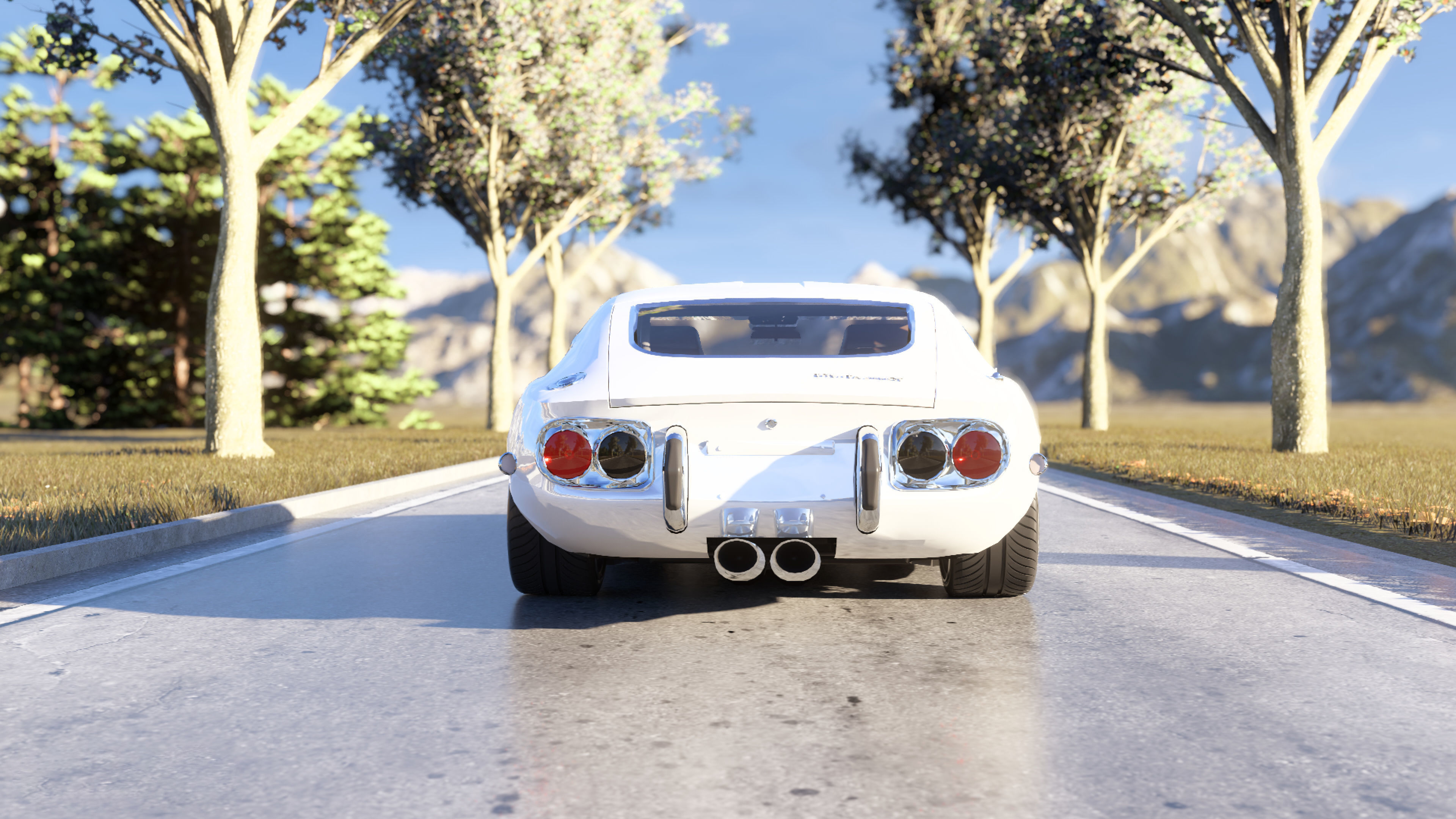 Toyota 2000GT Low-poly 3D model_3