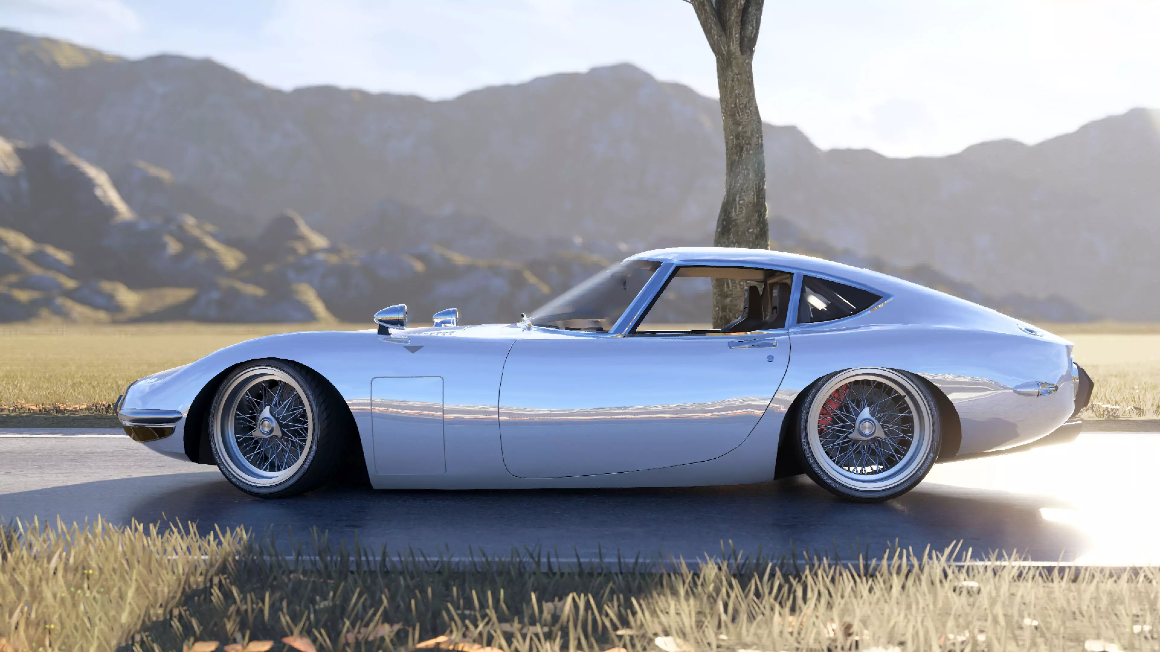 Toyota 2000GT Low-poly 3D model_0