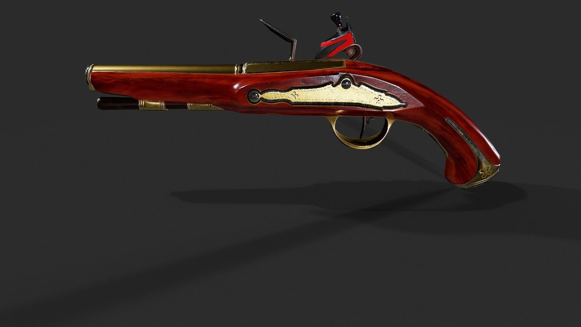 Flintlock - Low Poly Low-poly 3D model_4
