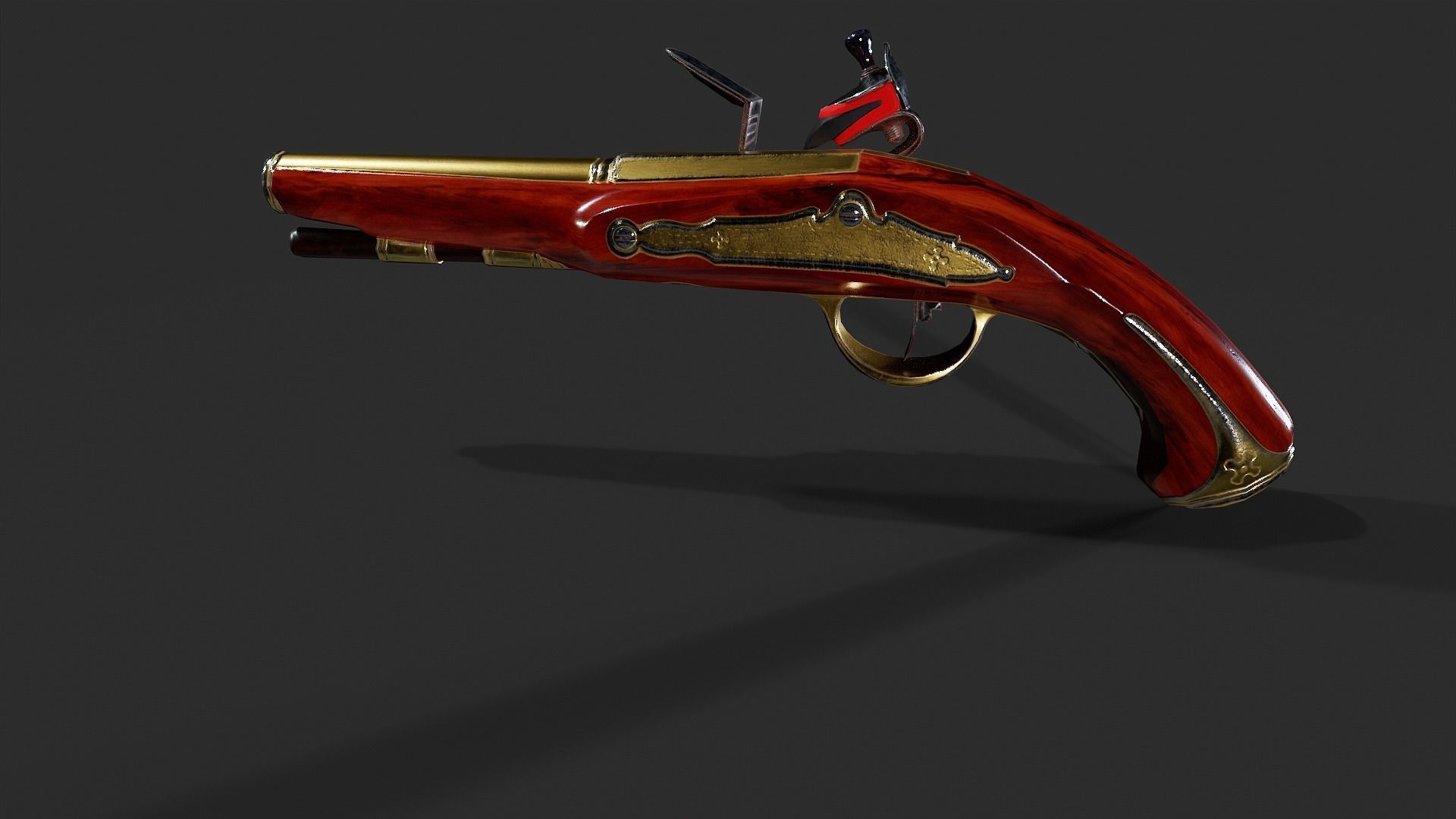 Flintlock - Low Poly Low-poly 3D model_3