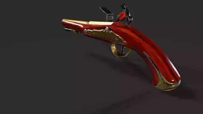 Flintlock - Low Poly Low-poly 3D model