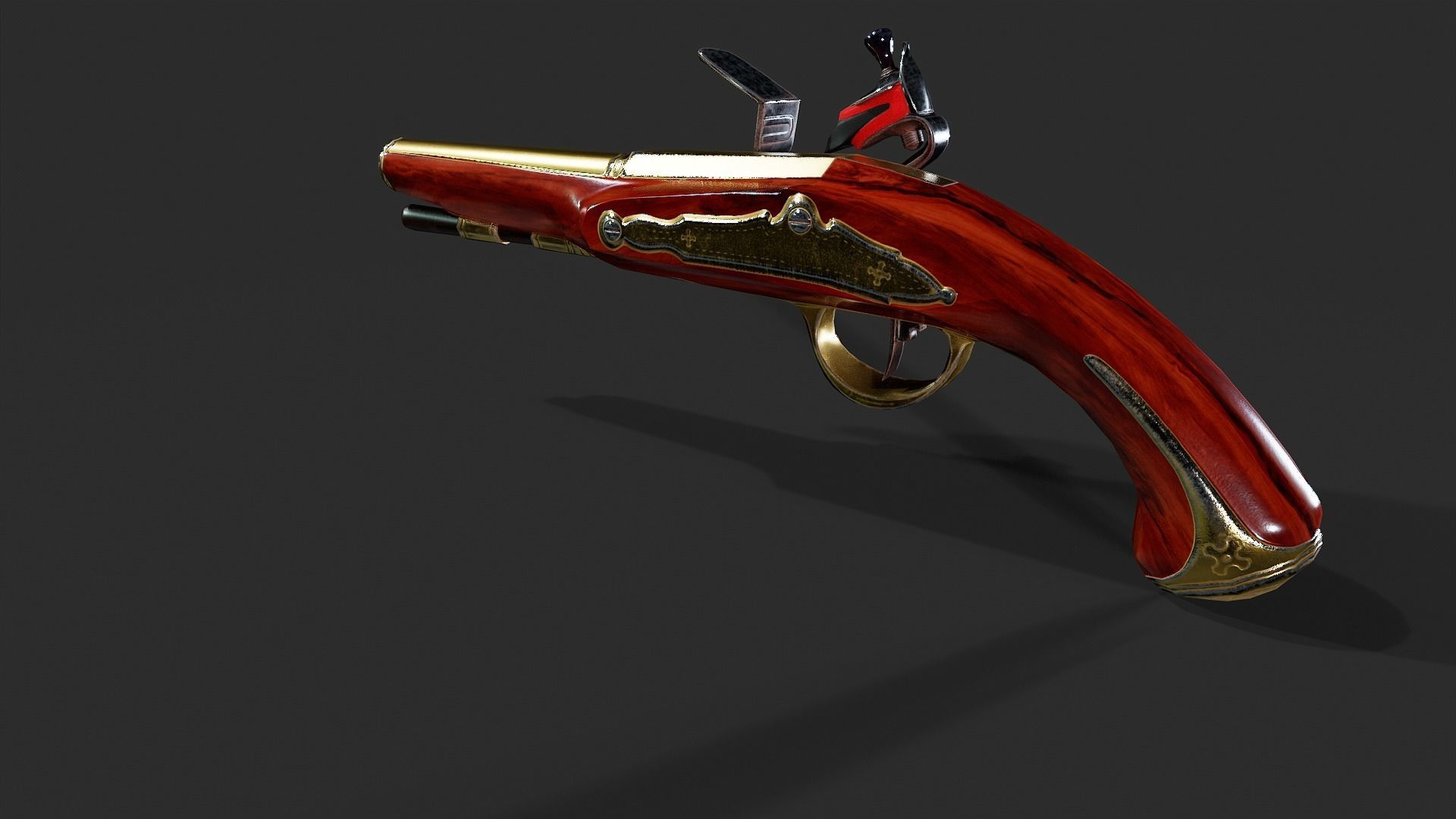 Flintlock - Low Poly Low-poly 3D model_1