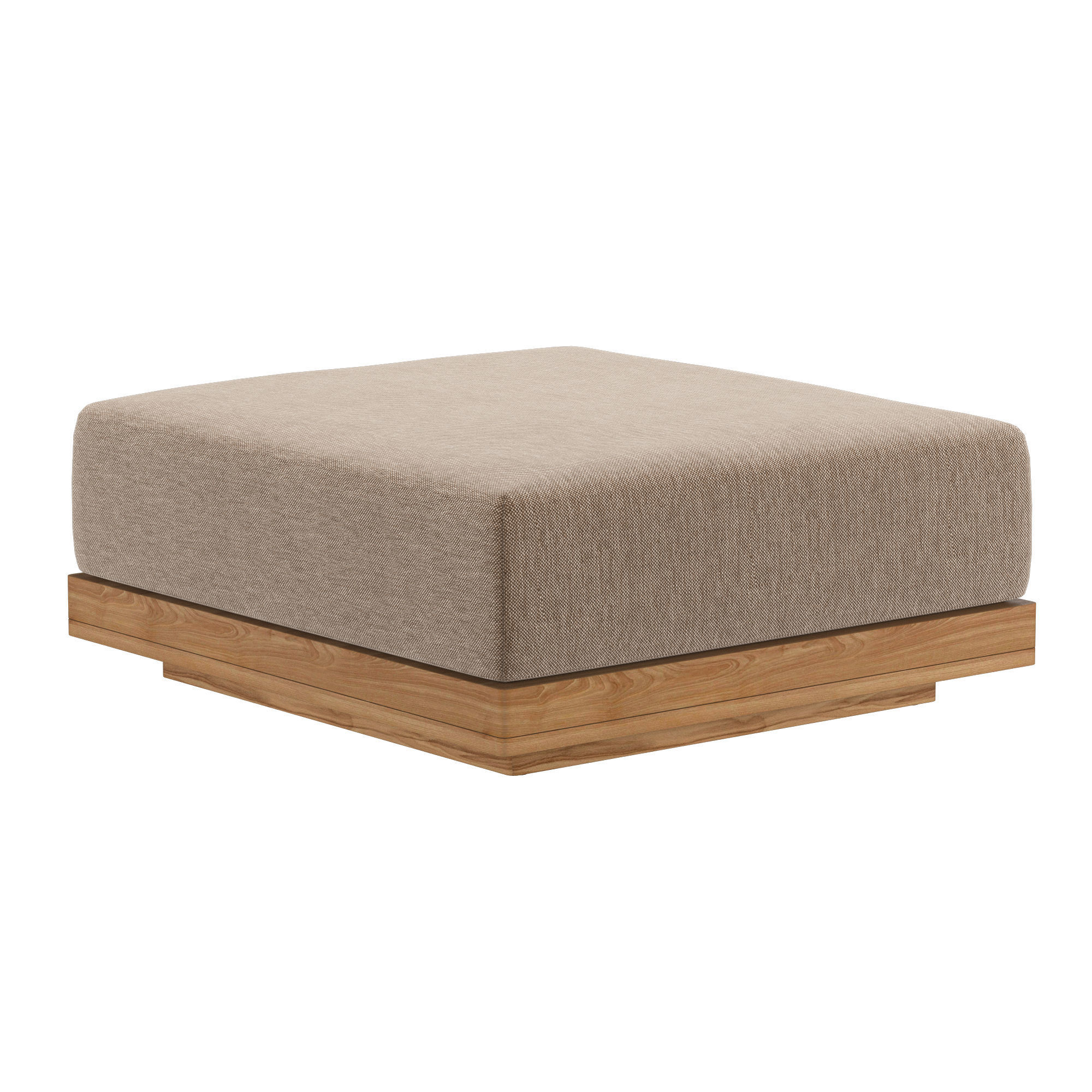 SANTOS TEAK MODULAR OTTOMAN 3D model_1
