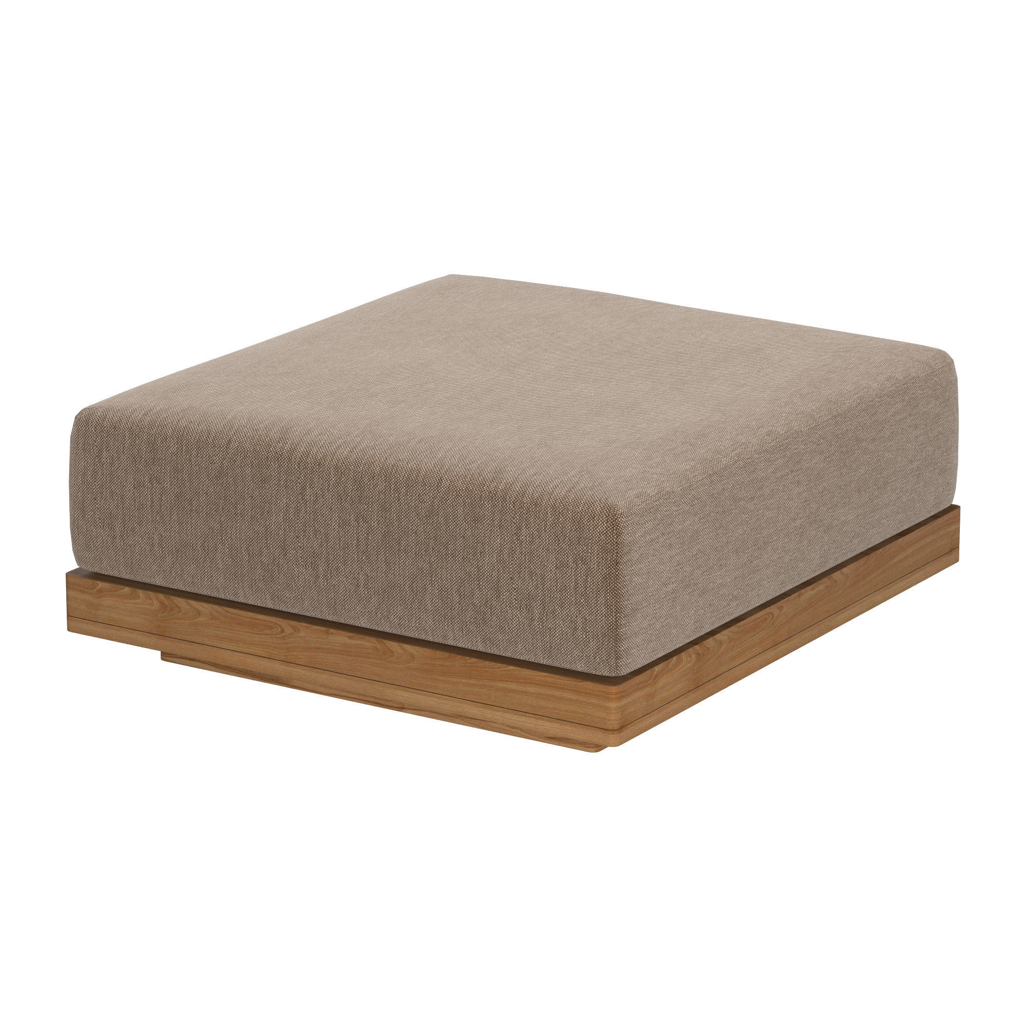 SANTOS TEAK MODULAR OTTOMAN 3D model_3