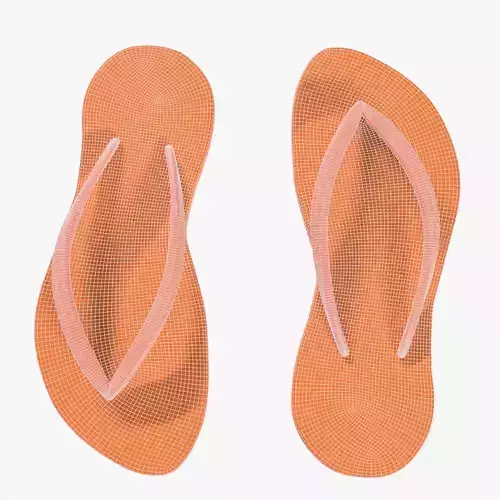 Flip flops Low-poly 3D model