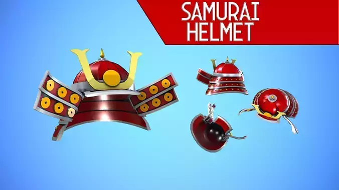 SAMURAI HELMET CARTOON STYLIZED