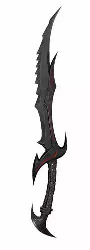Dark knife 3d game model low poly