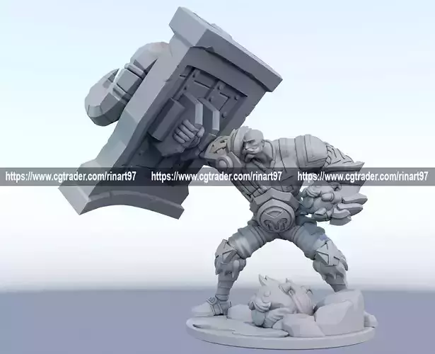 braum 3D print model from League of Legends  3D print model