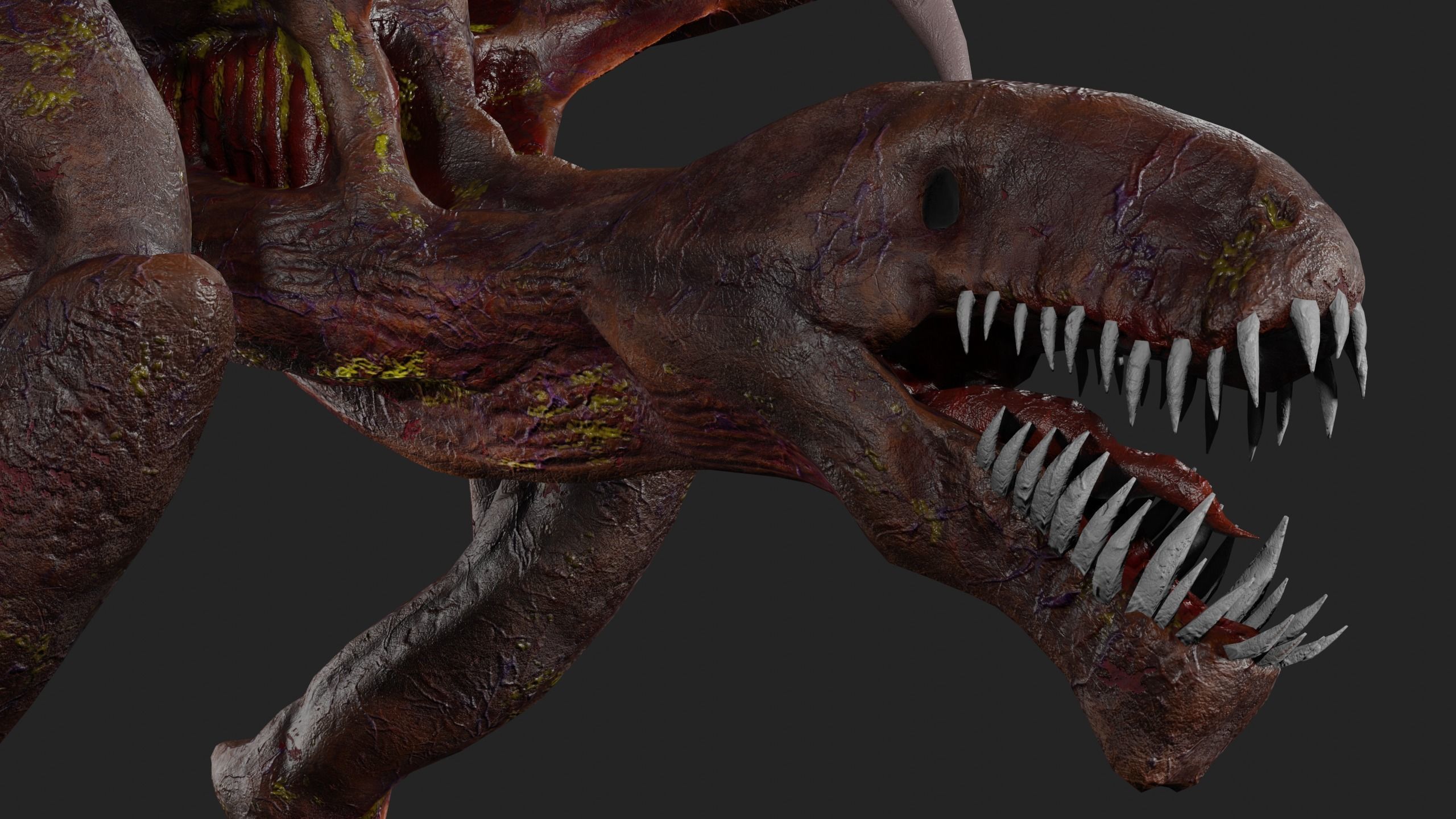 Monster PBR Low-poly 3D model_3