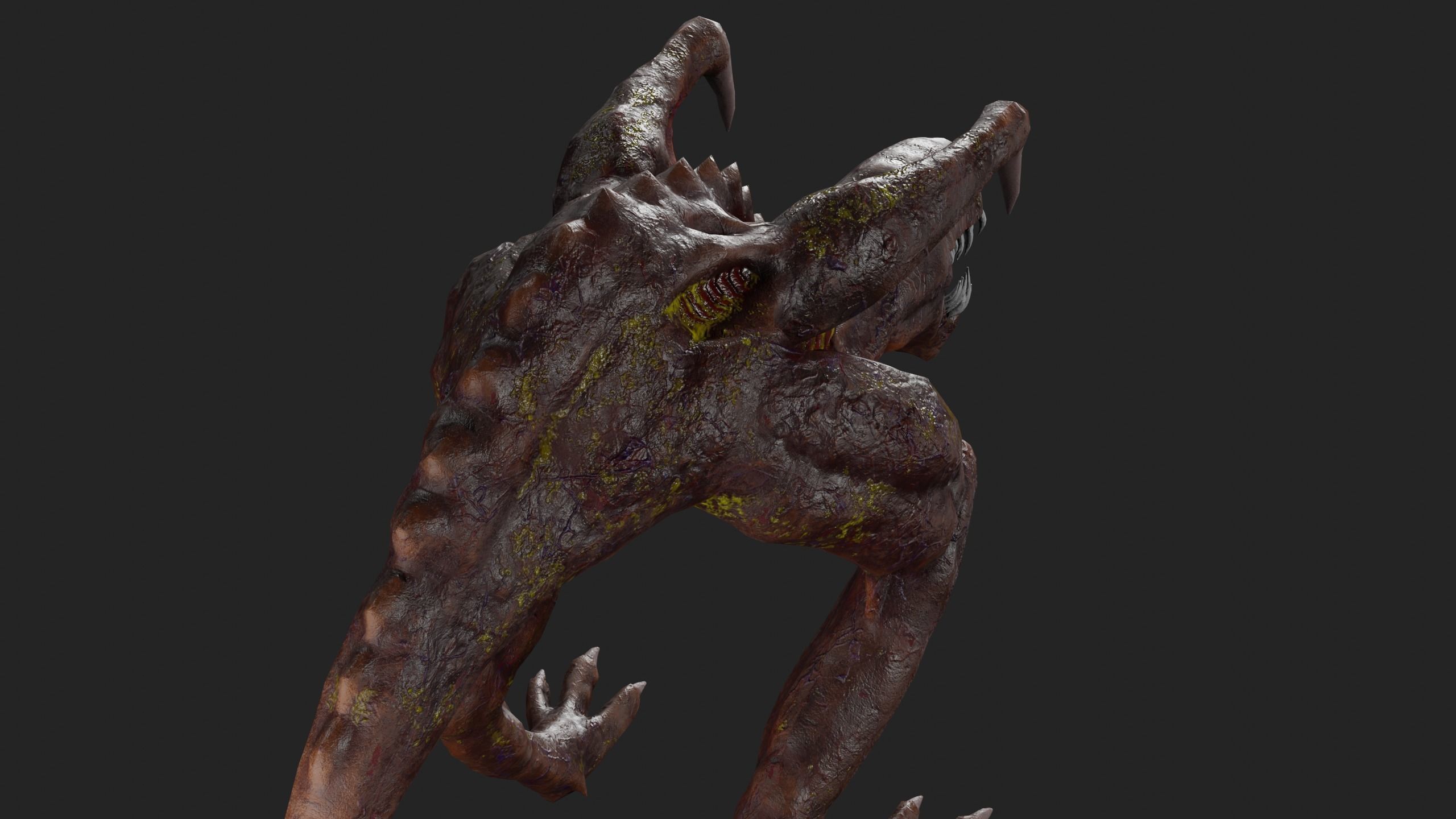 Monster PBR Low-poly 3D model_7