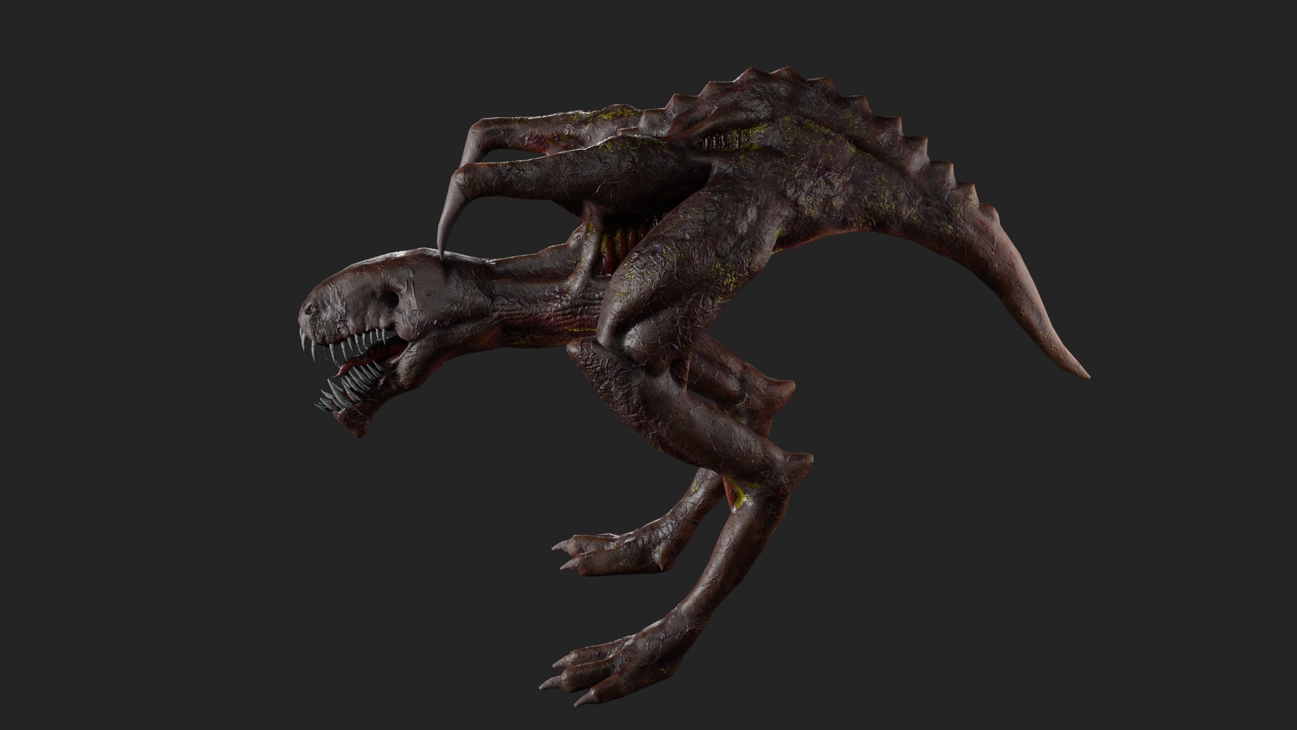 Monster PBR Low-poly 3D model_4