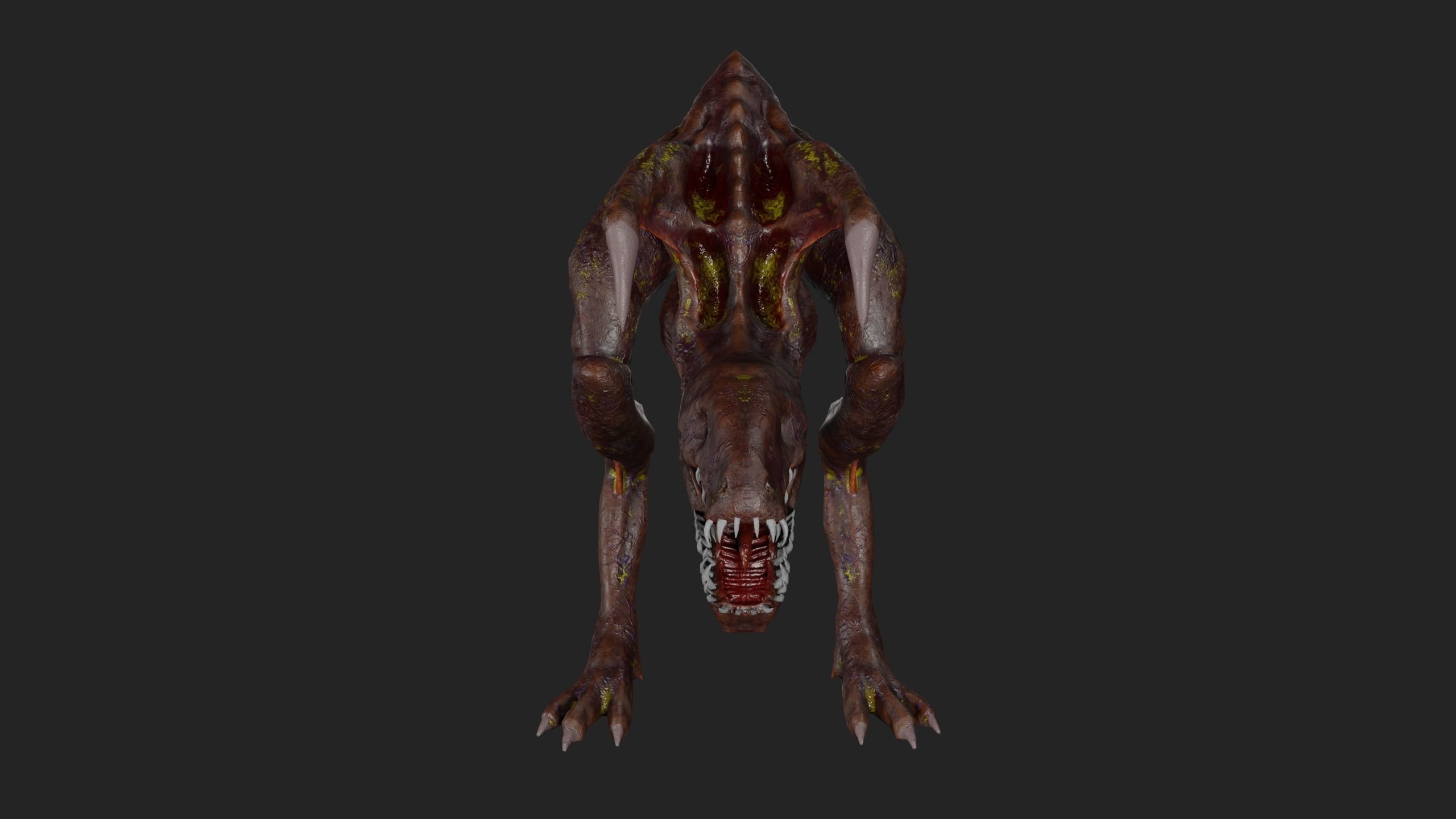 Monster PBR Low-poly 3D model_5