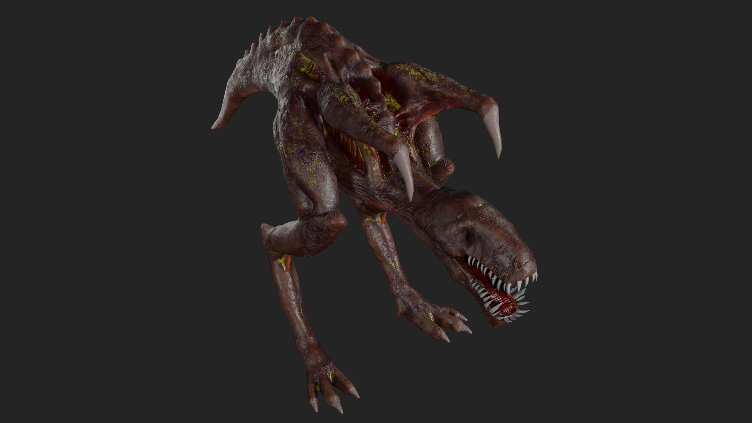 Monster PBR Low-poly 3D model_6