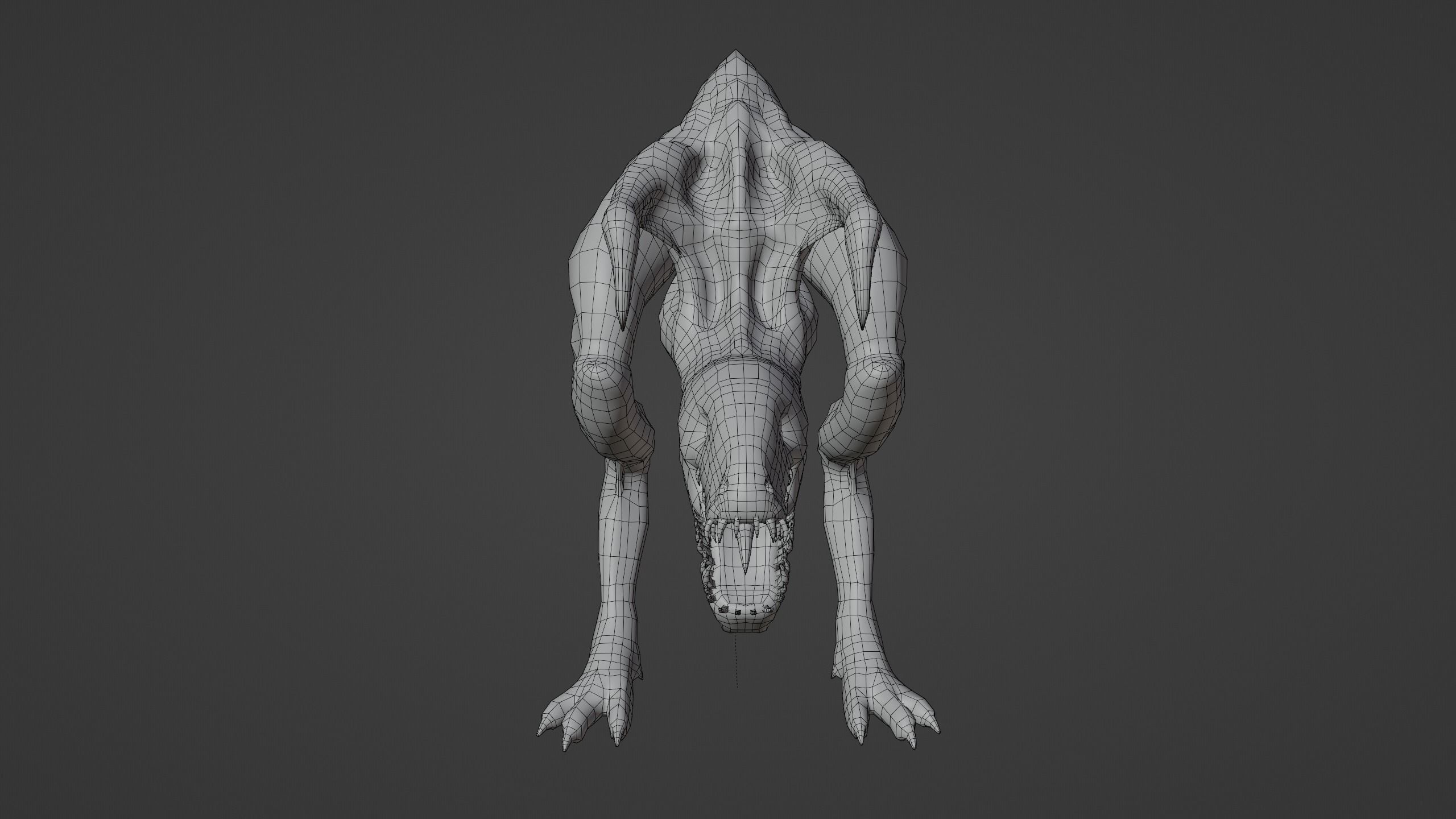Monster PBR Low-poly 3D model_9