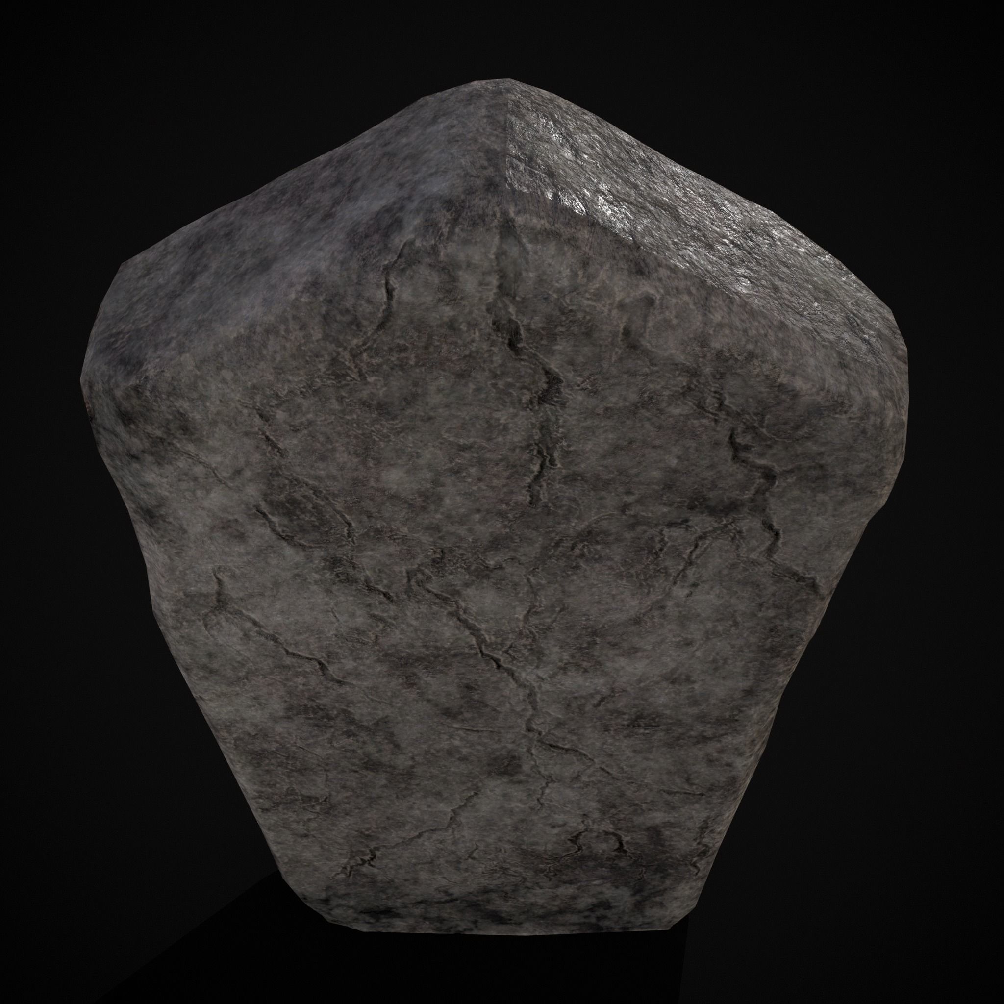 Carved Figure Gravestone Low-poly 3D model_19