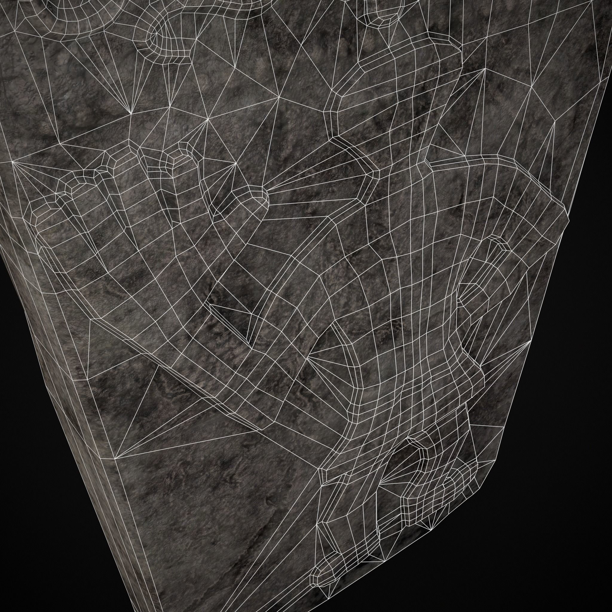 Carved Figure Gravestone Low-poly 3D model_32