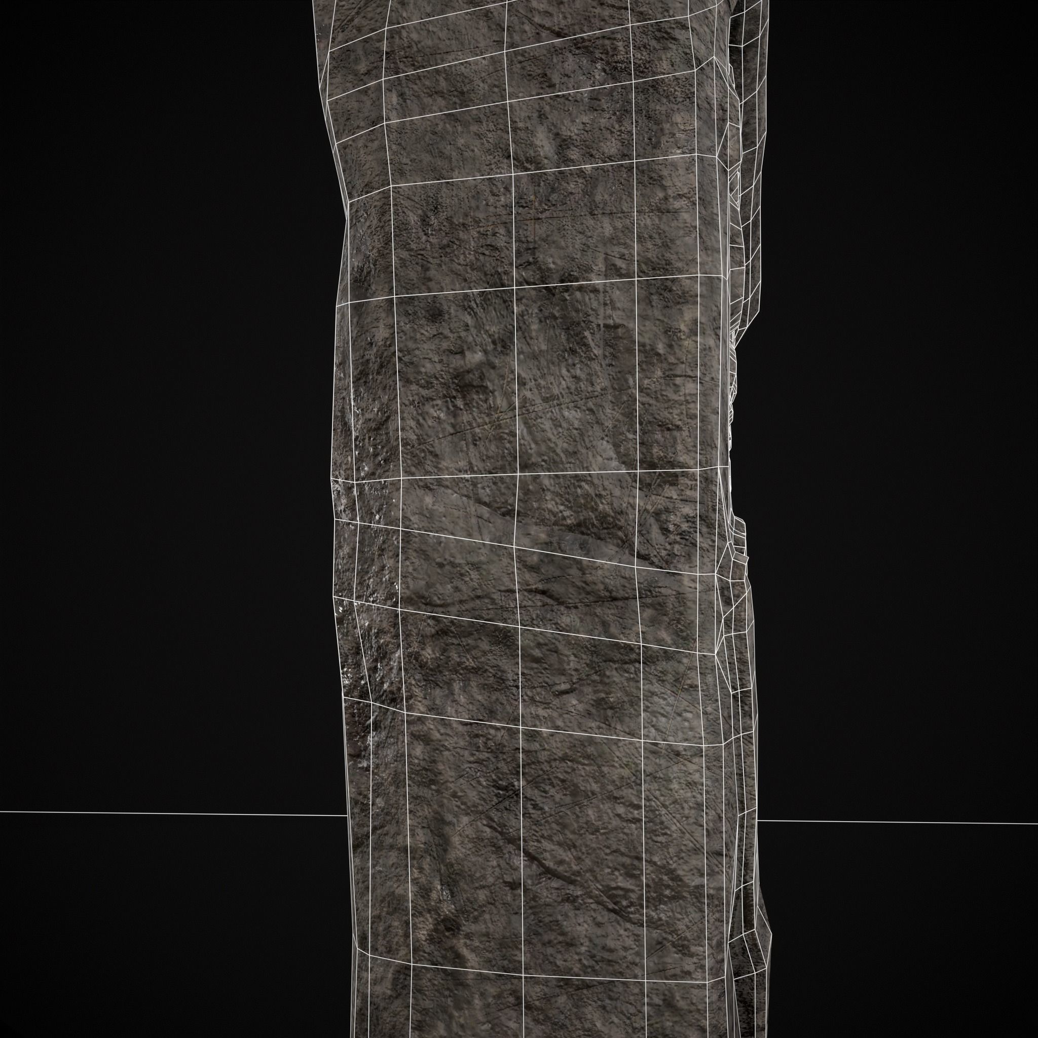 Carved Figure Gravestone Low-poly 3D model_22