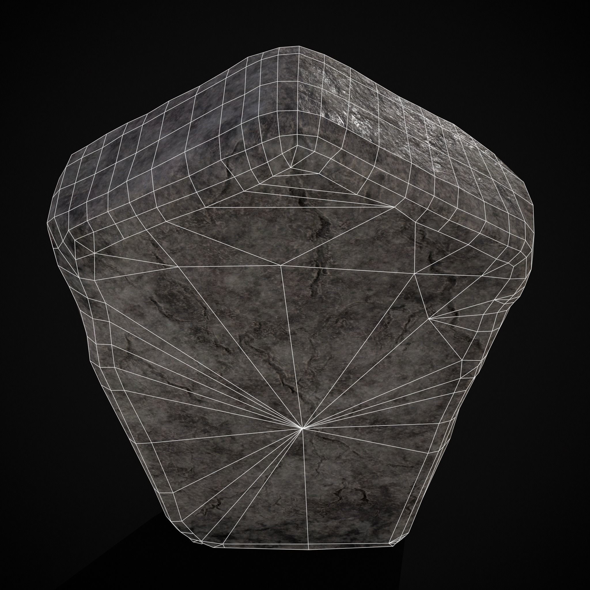 Carved Figure Gravestone Low-poly 3D model_20