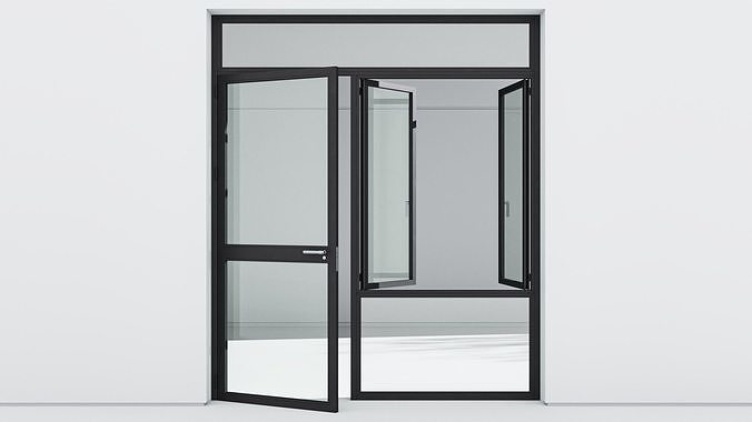 Aluminium door 313 3D model