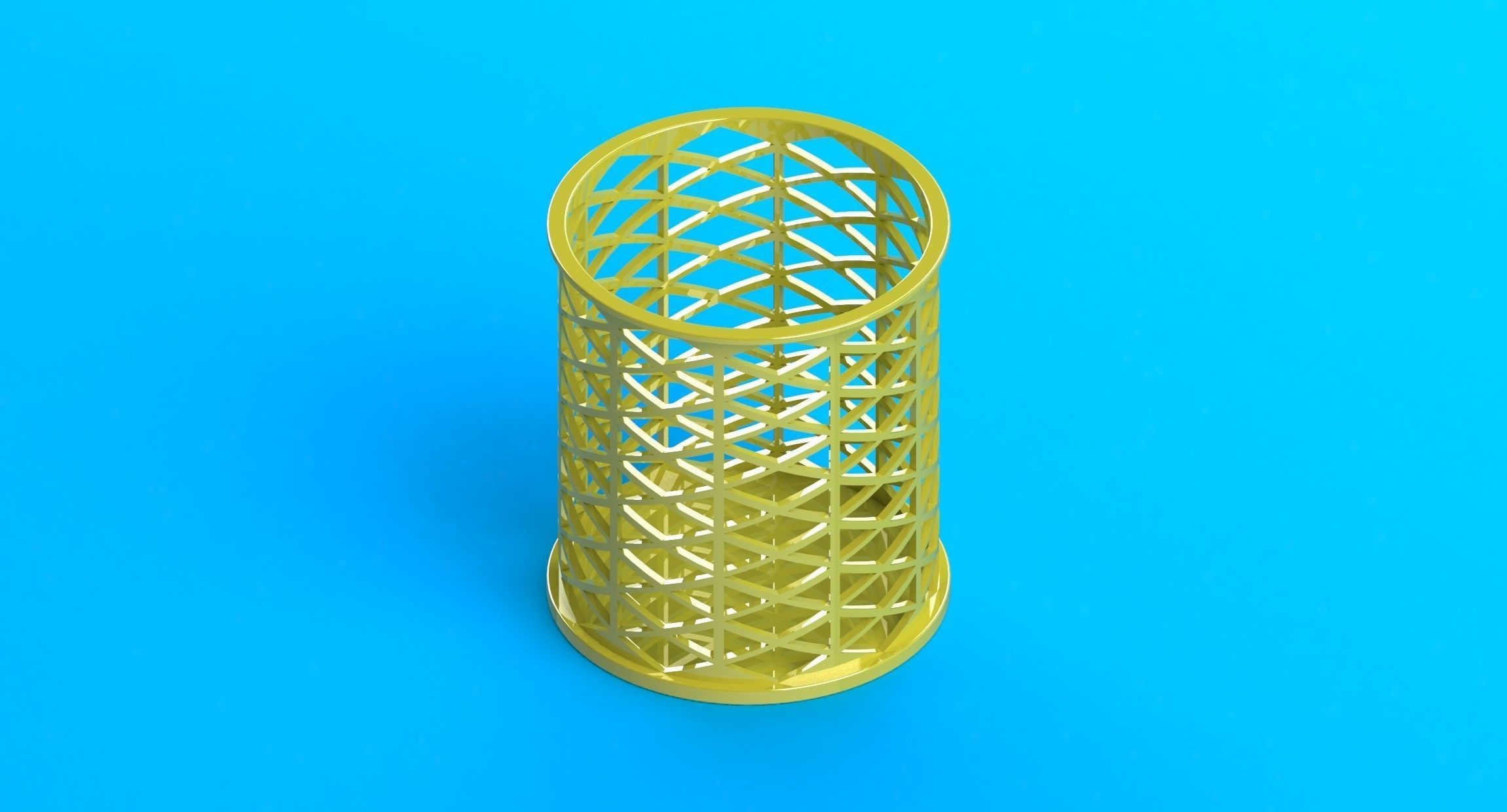 Pen holder 3D print model_2