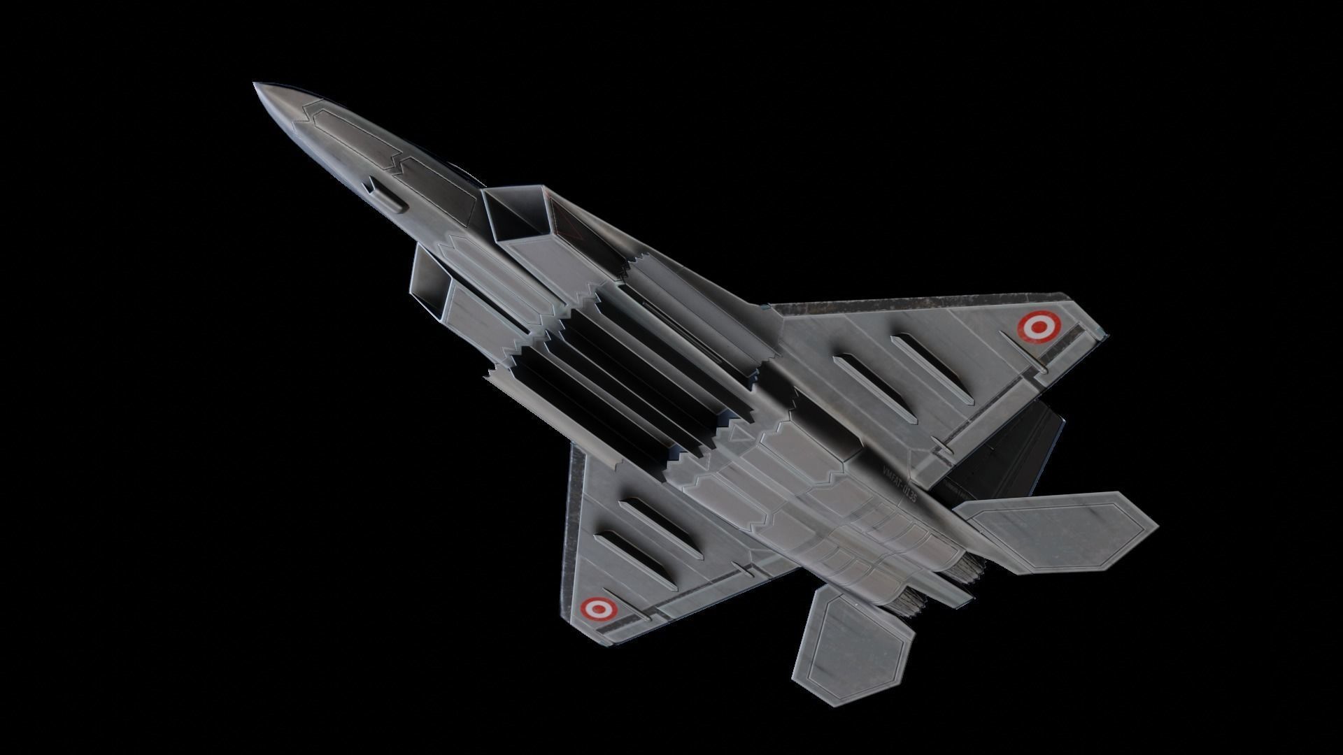 TAI TF-X Turkish stealth Fighter Low-poly 3D model_6