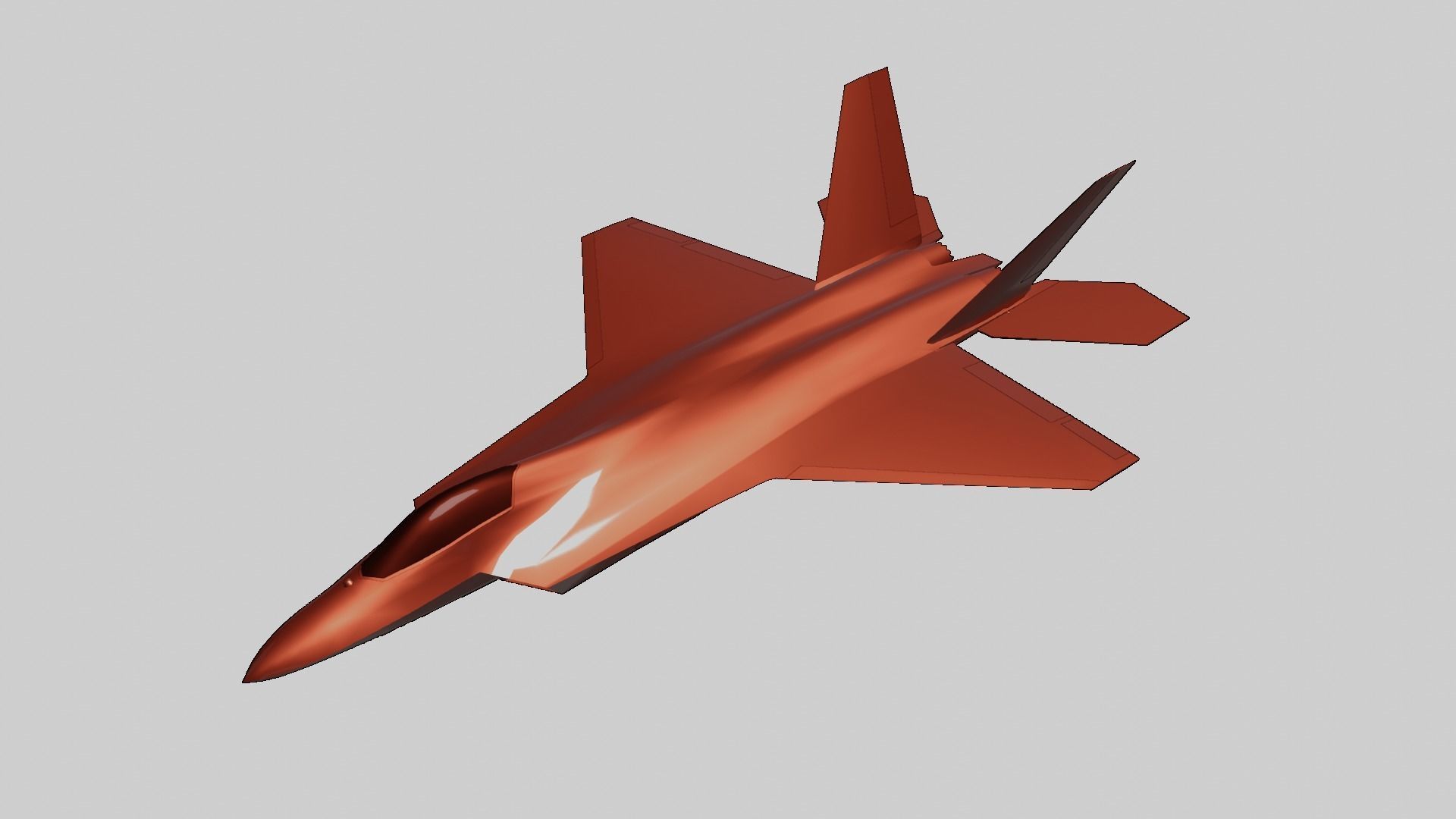 TAI TF-X Turkish stealth Fighter Low-poly 3D model_10