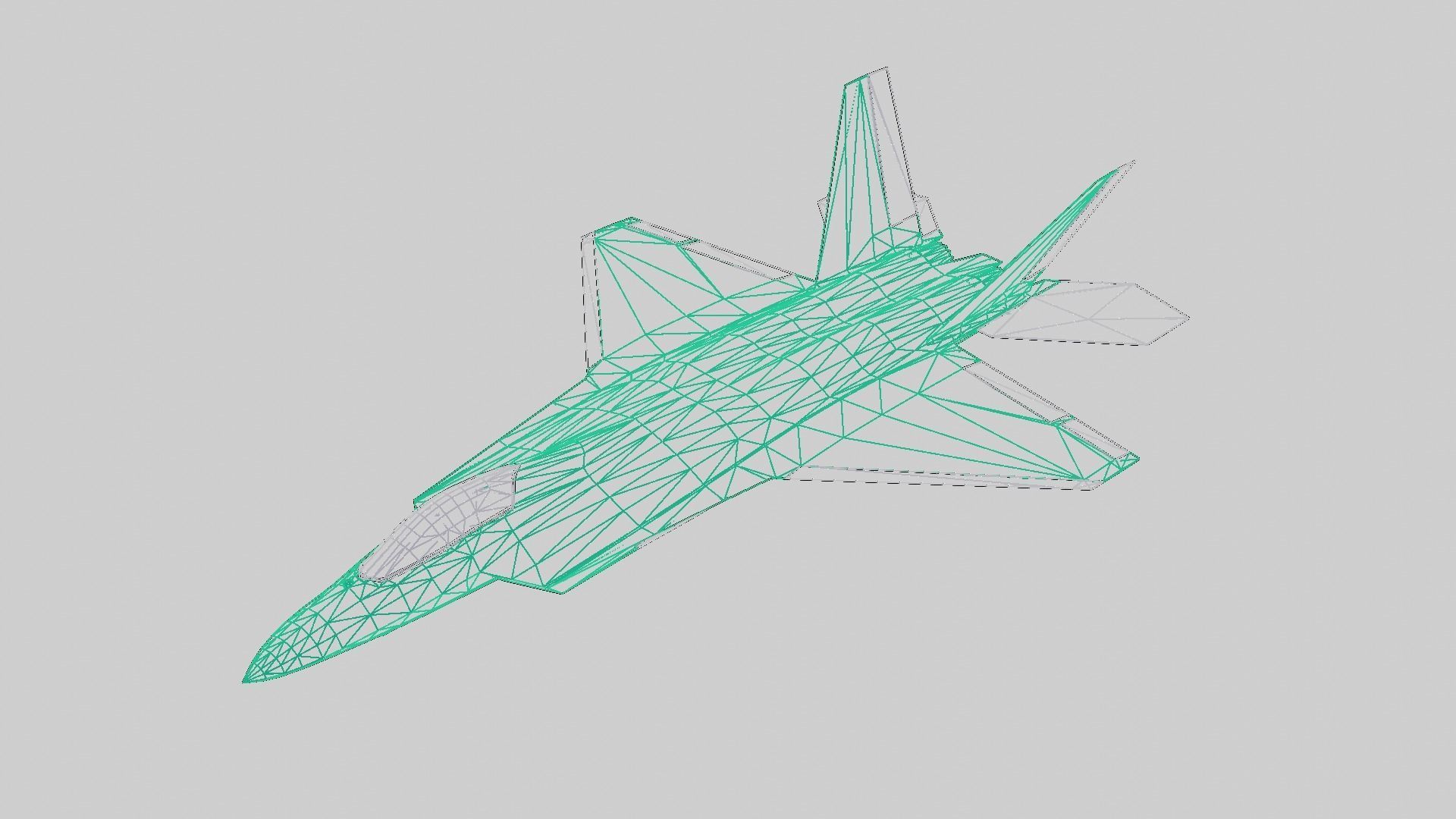 TAI TF-X Turkish stealth Fighter Low-poly 3D model_11