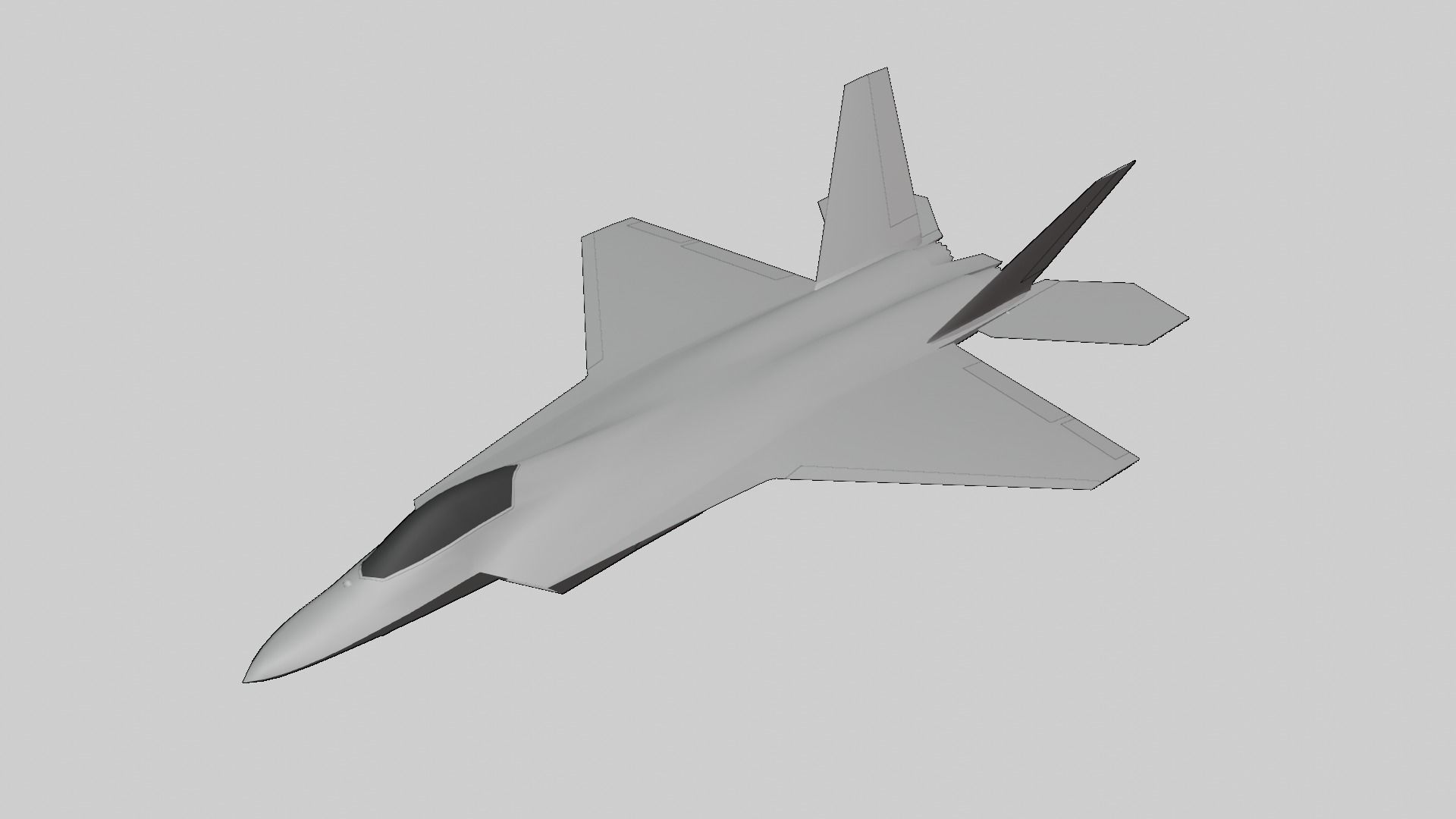 TAI TF-X Turkish stealth Fighter Low-poly 3D model_9
