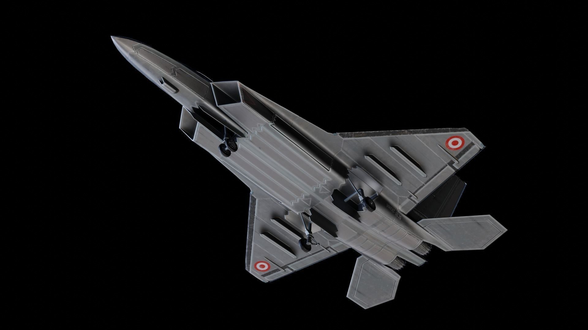 TAI TF-X Turkish stealth Fighter Low-poly 3D model_5