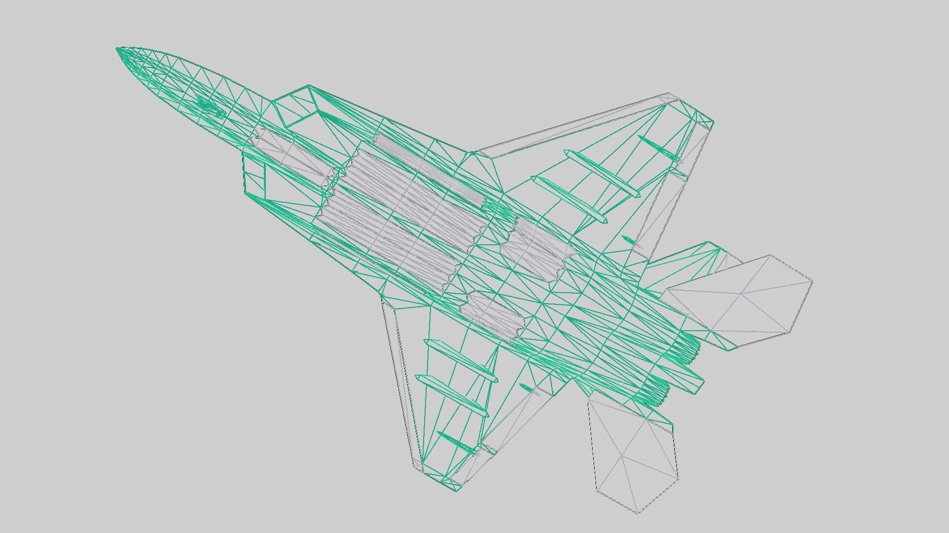 TAI TF-X Turkish stealth Fighter Low-poly 3D model_12