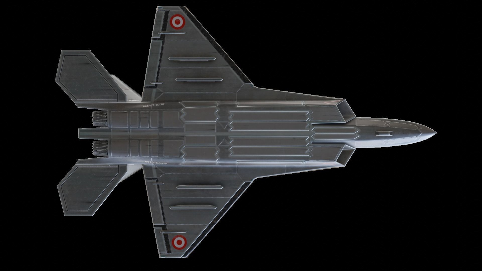 TAI TF-X Turkish stealth Fighter Low-poly 3D model_3