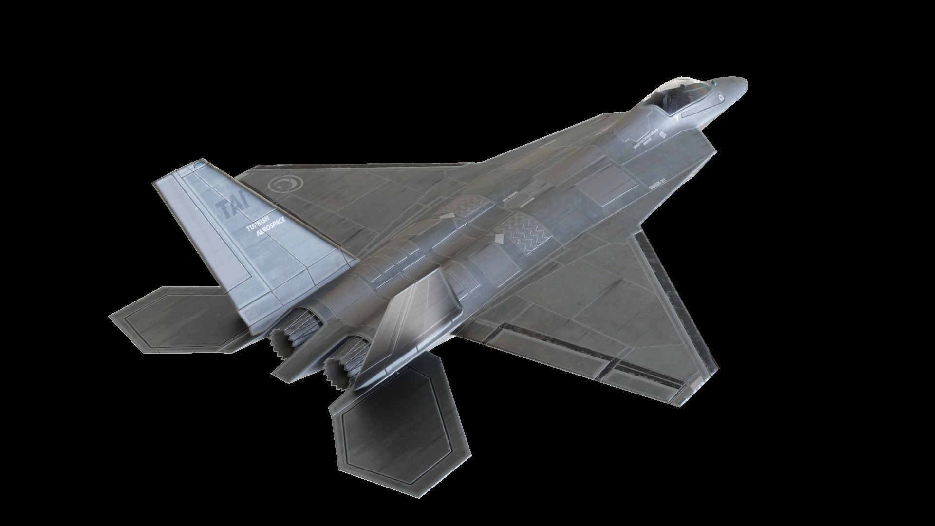 TAI TF-X Turkish stealth Fighter Low-poly 3D model_1