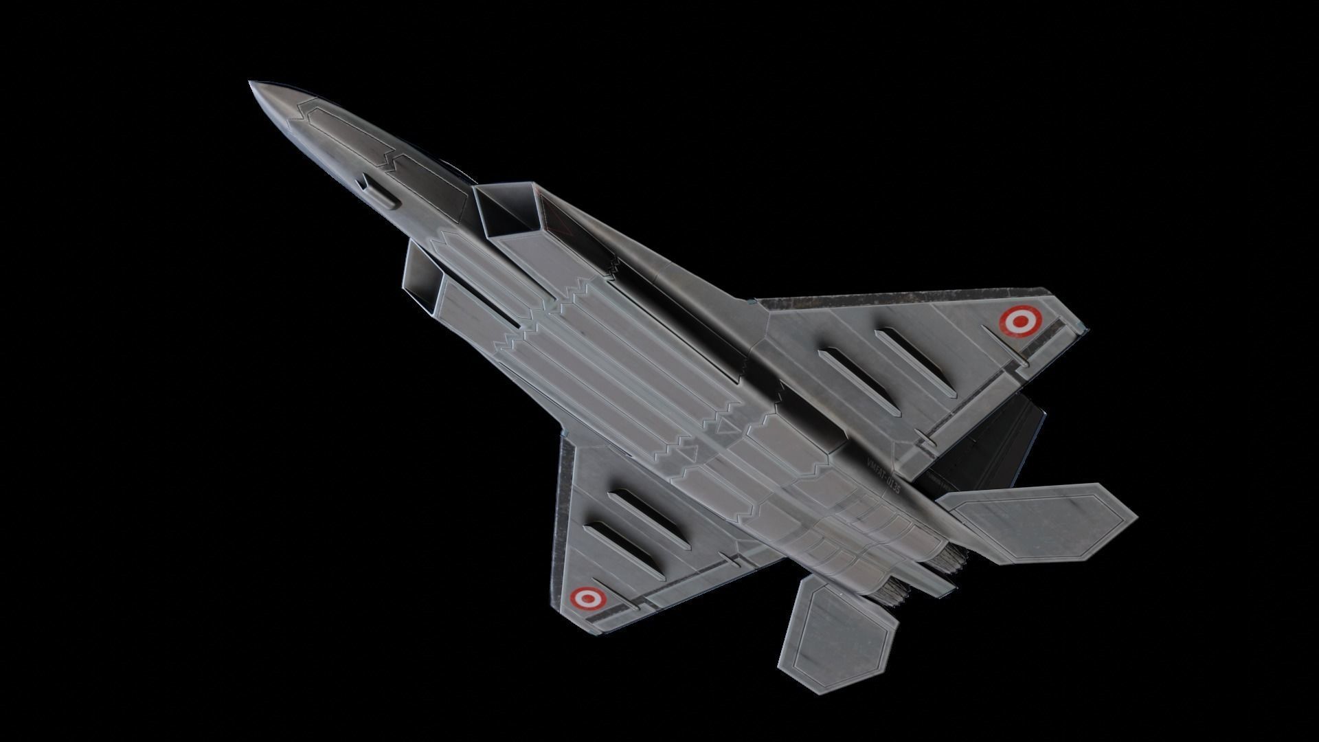 TAI TF-X Turkish stealth Fighter Low-poly 3D model_4