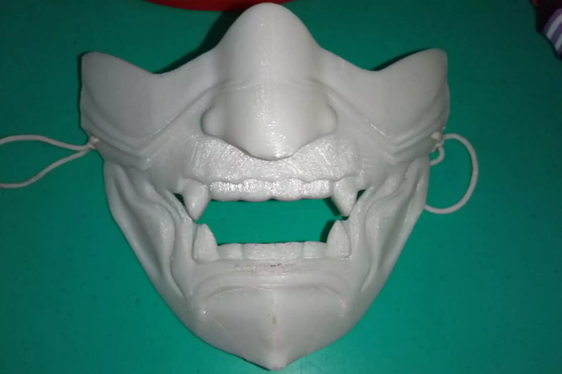 SCULPTED HALF FACE SAMURAI MEMPO MASK 3D print model_0