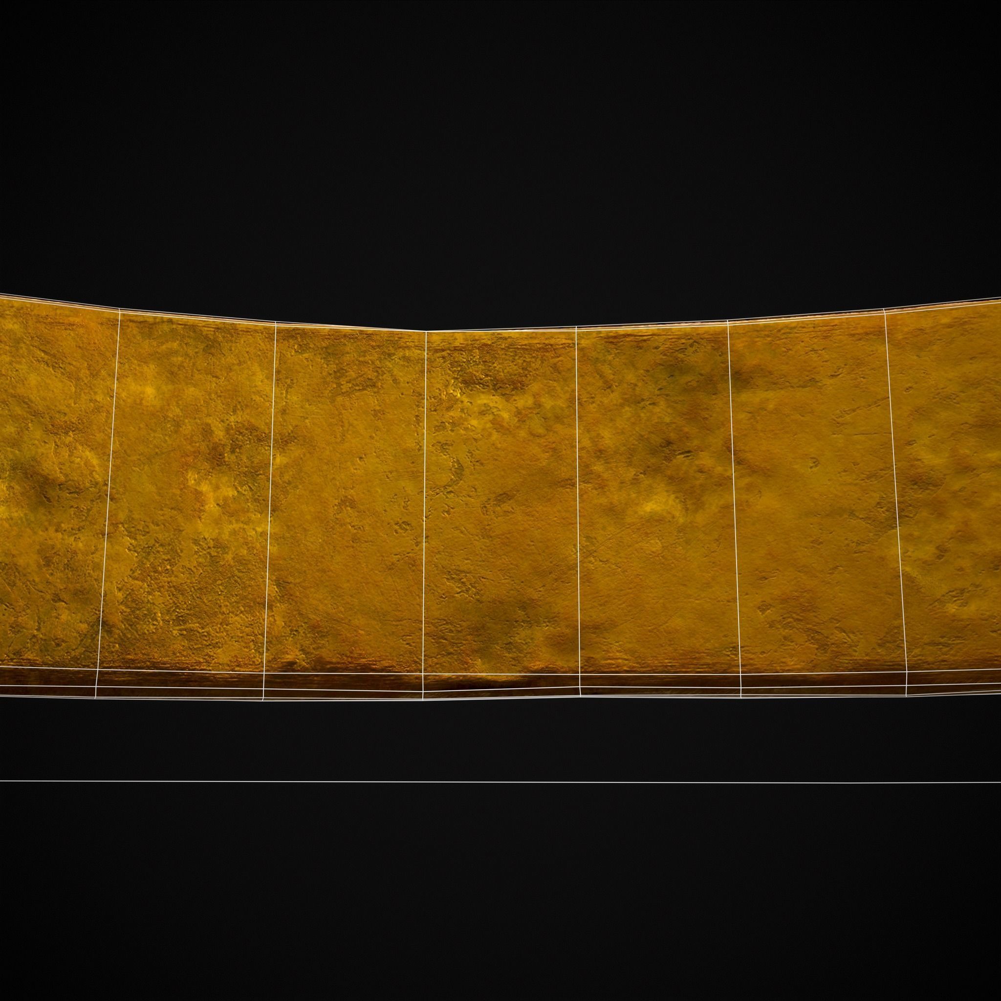 Greek Pattern Gold Ring Low-poly 3D model_30