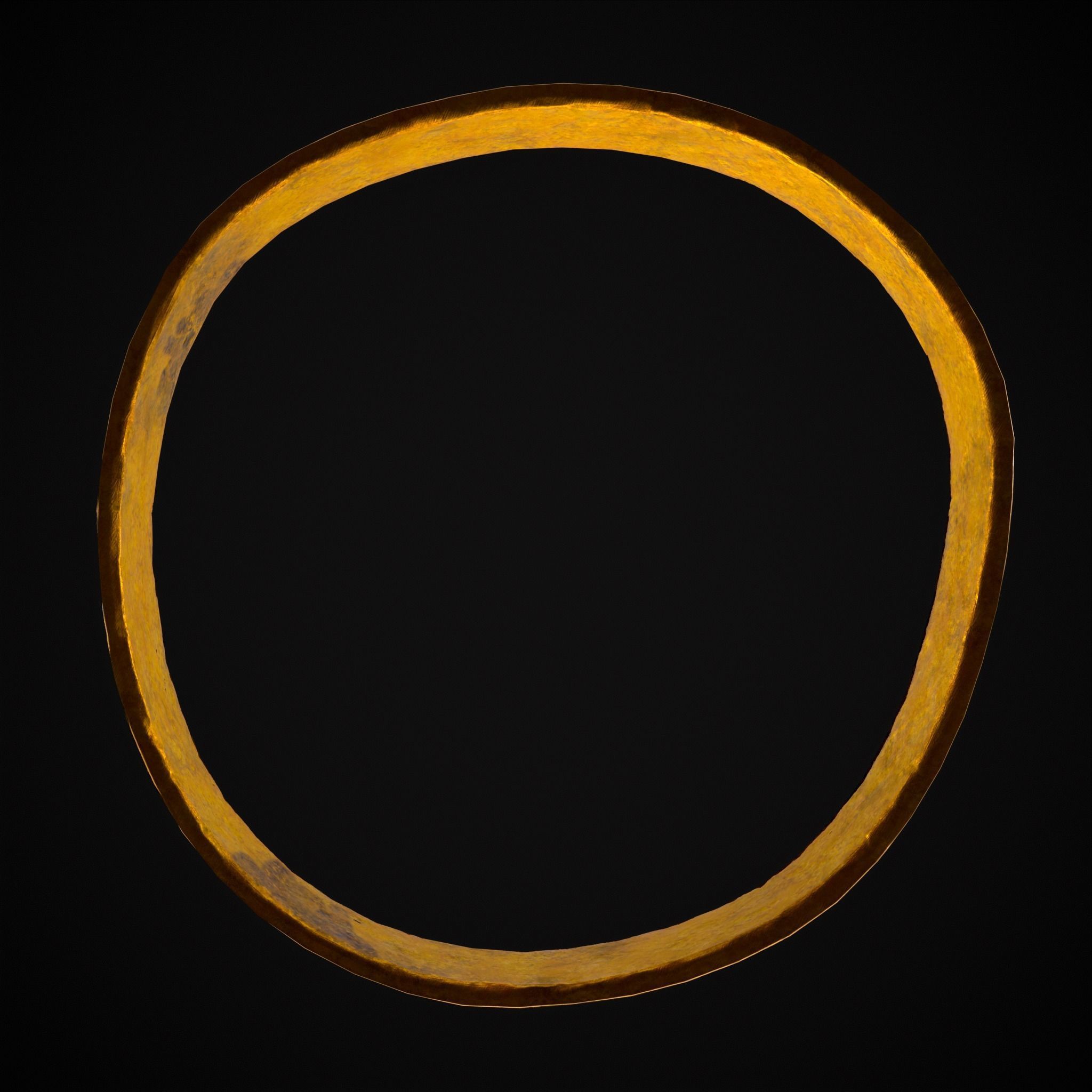 Greek Pattern Gold Ring Low-poly 3D model_27