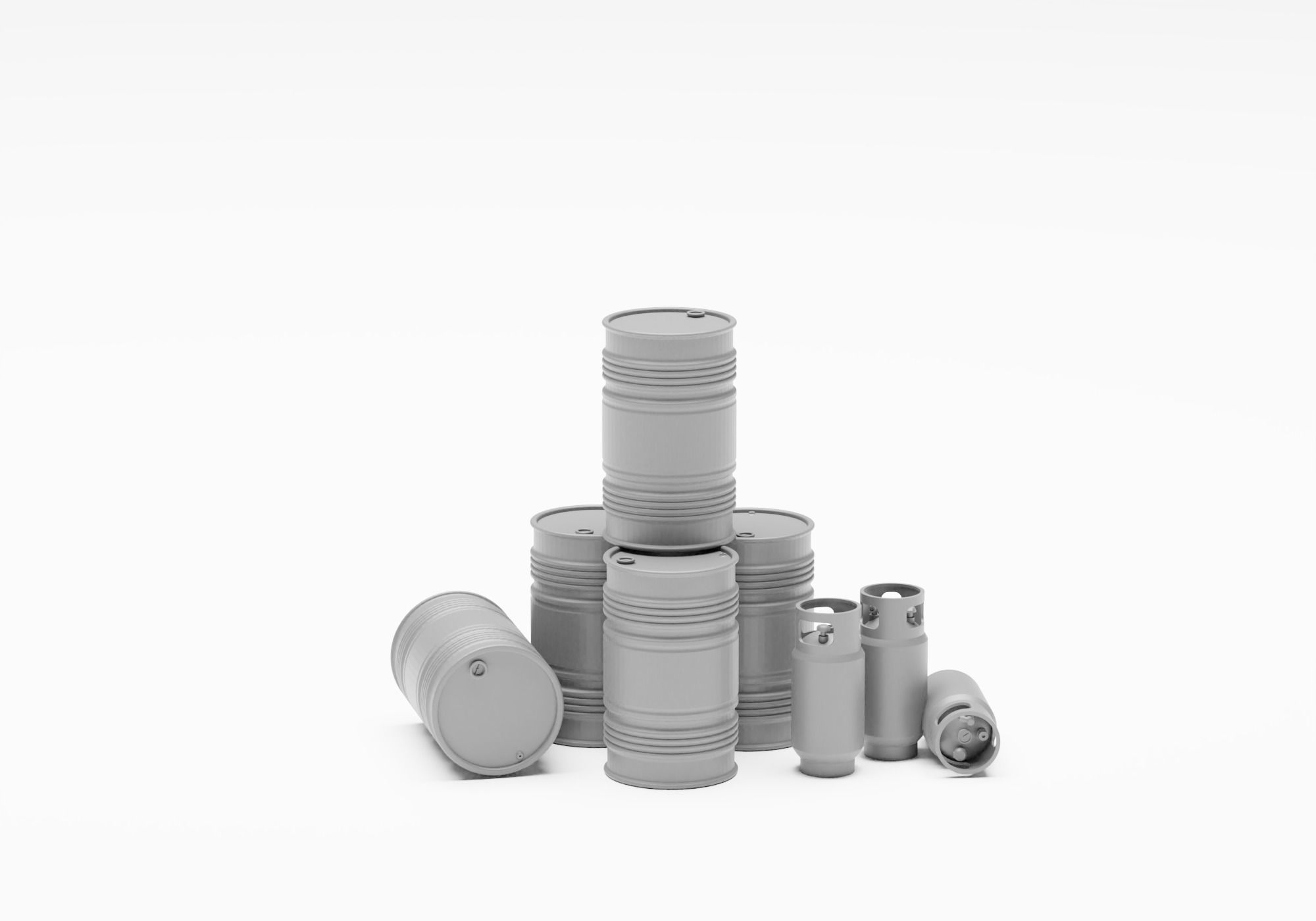 Transport pack - Forklift with cargo H0 scale 3D print model_4