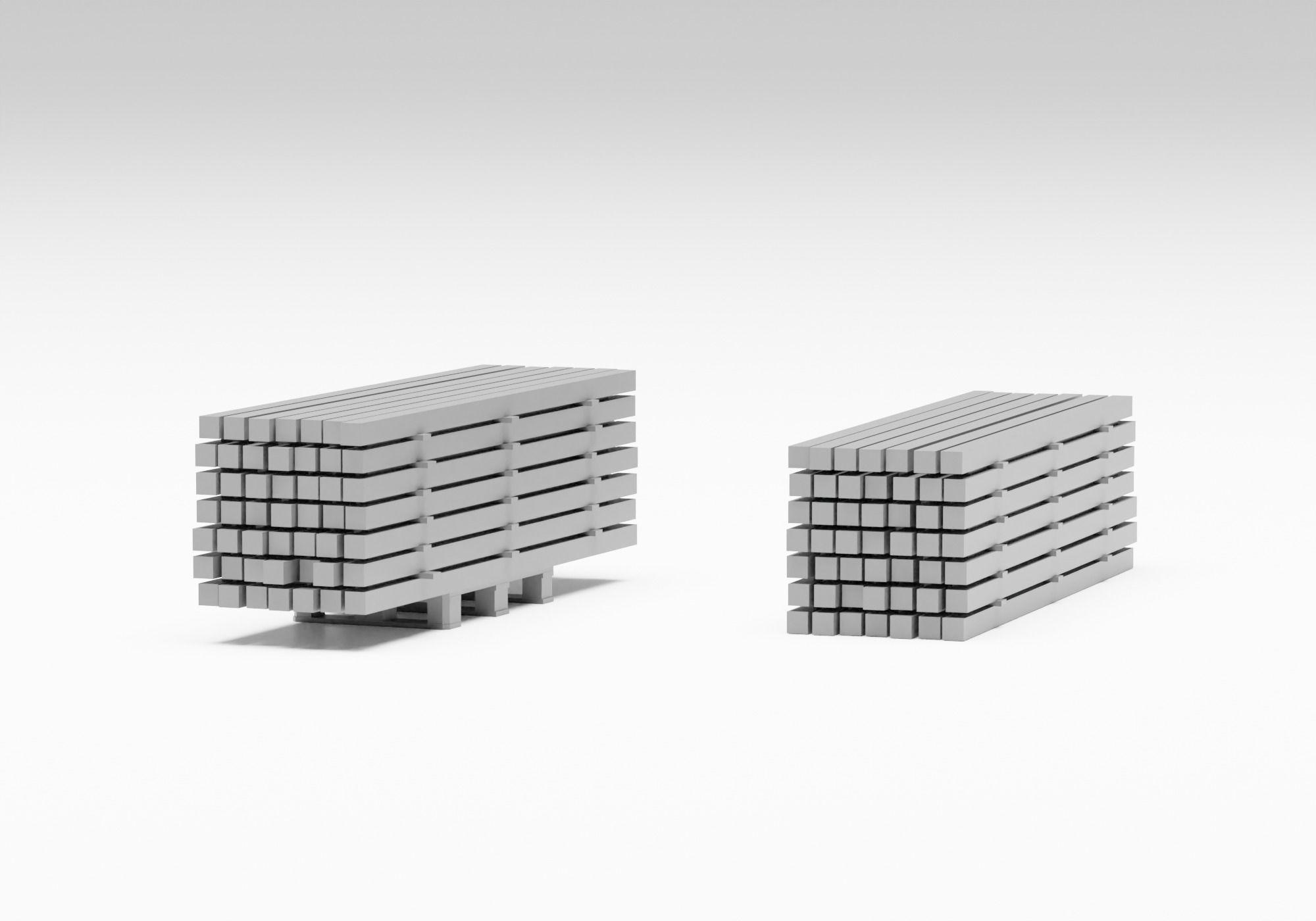 Transport pack - Forklift with cargo H0 scale 3D print model_5